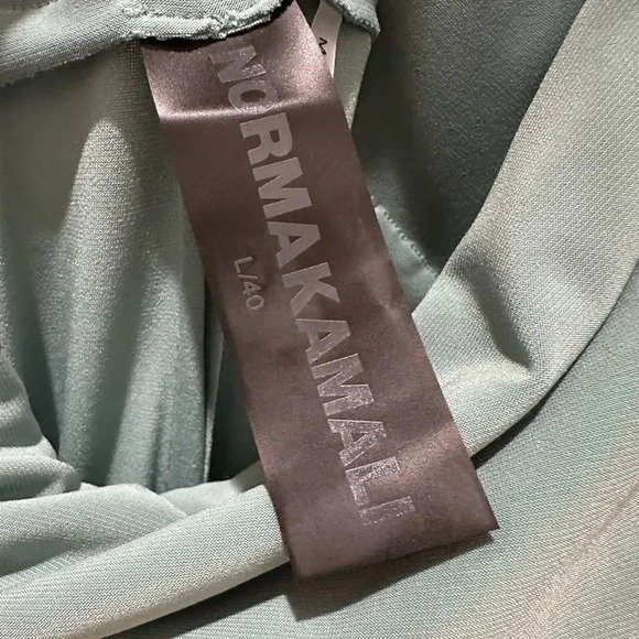 Norma Kamali Strapless Fishtail Midi Dress in Vintage Mint sz L - Picture 12 of 14